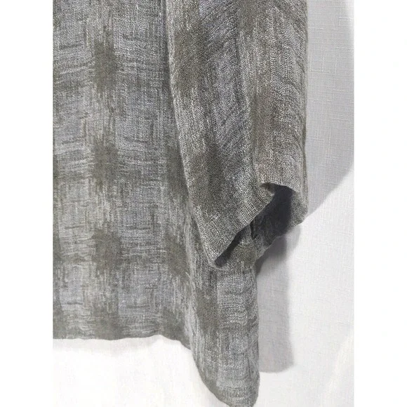 Purejill Womens Size Medium Linen Blend Blouse Popover 3/4 Sleeves Breathable - Picture 2 of 9